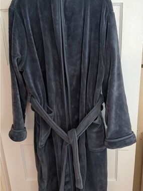 Men's/Women’s Plush Robe - Charcoal Gray